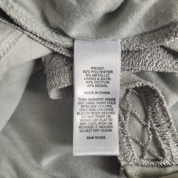 EXPRESS Women's Tank-Top Strappy Sleeve Silver-Metallic/Shimmer Lace Size M - Picture 9 of 9